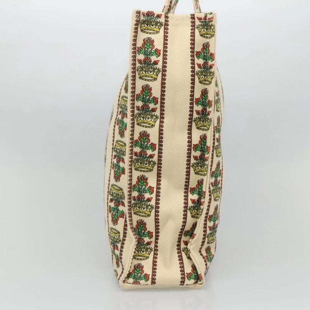 GUCCI Gucci Garden Boutique Tote Bag Canvas Beige - Picture 4 of 14